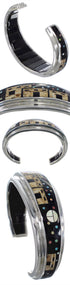 Silver Native American or Pueblo Design Multicolor Bracelet IS63250